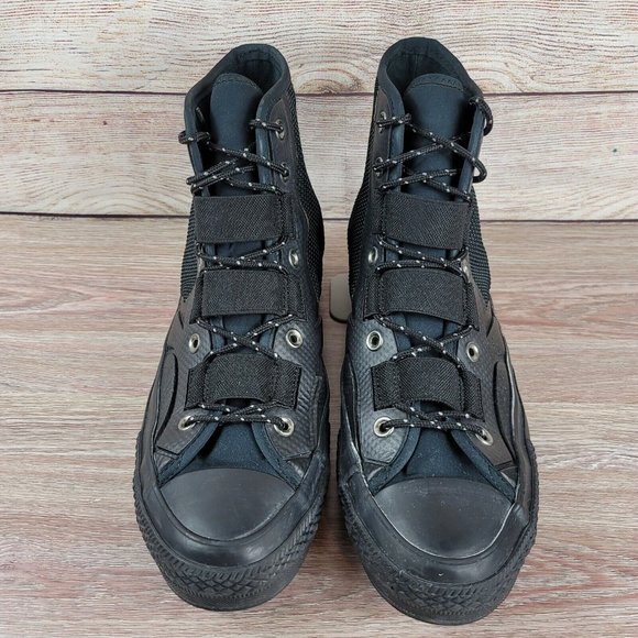 Converse Chuck 70 Tech Hiker HI Top Triple Black Men's Size 11.5 Lace Sneakers - Picture 3 of 8